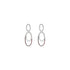925 Sterling Silver Duo Oval Rhodium  Plated Earring For Women