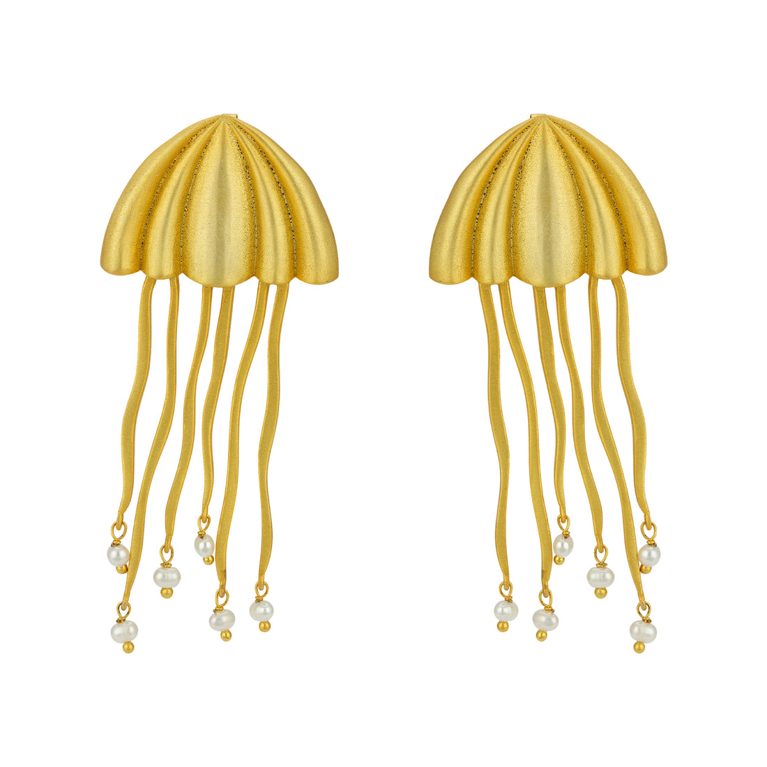 925 Sterling Silver Dynamic Golden Cascade Earrings for Women