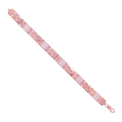 925 Sterling Silver Dynamic Shine Stone Rose Gold Plated Bracelets