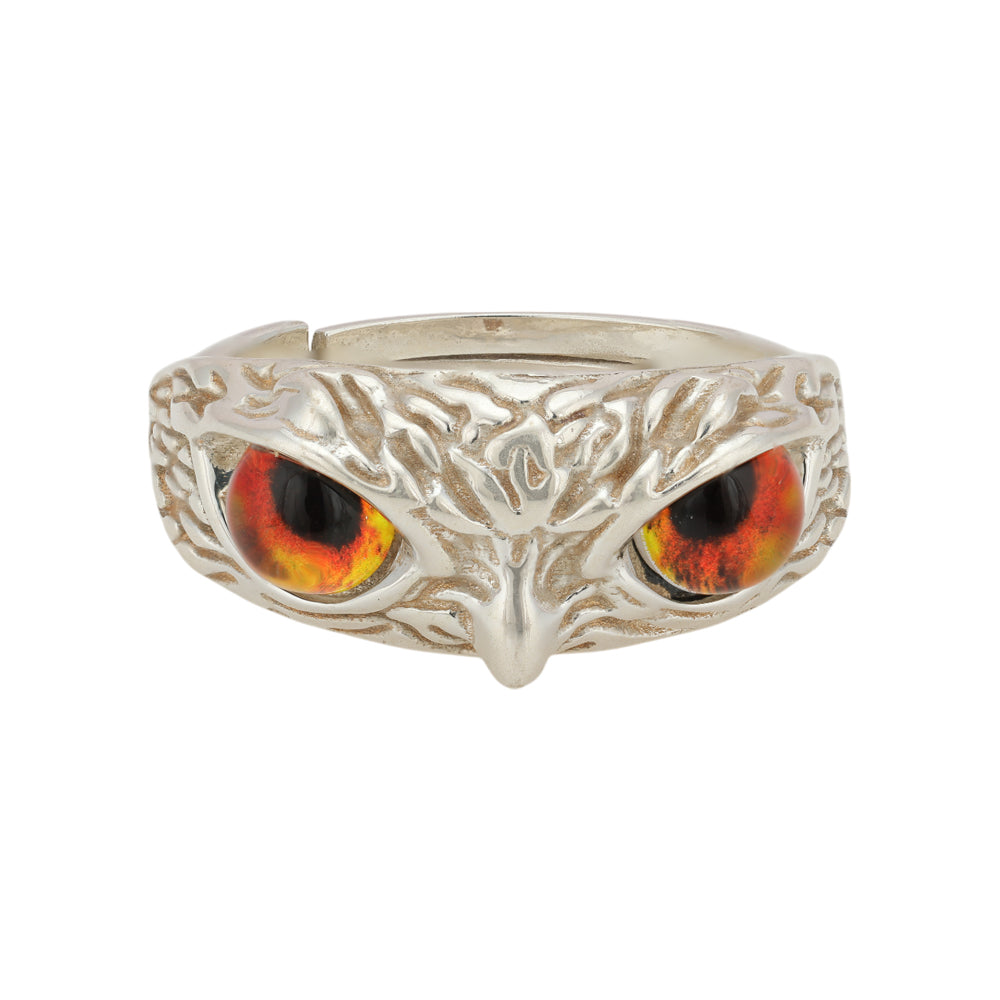 925 Sterling Silver Eagle Eye Rhodium Plated Rings for Men