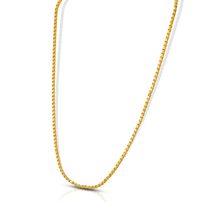 925 Sterling Silver Elegant Cube Pattern Chain for Women