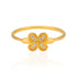 925 Sterling Silver Elegant Enleaf Gold Plated Ring for Women