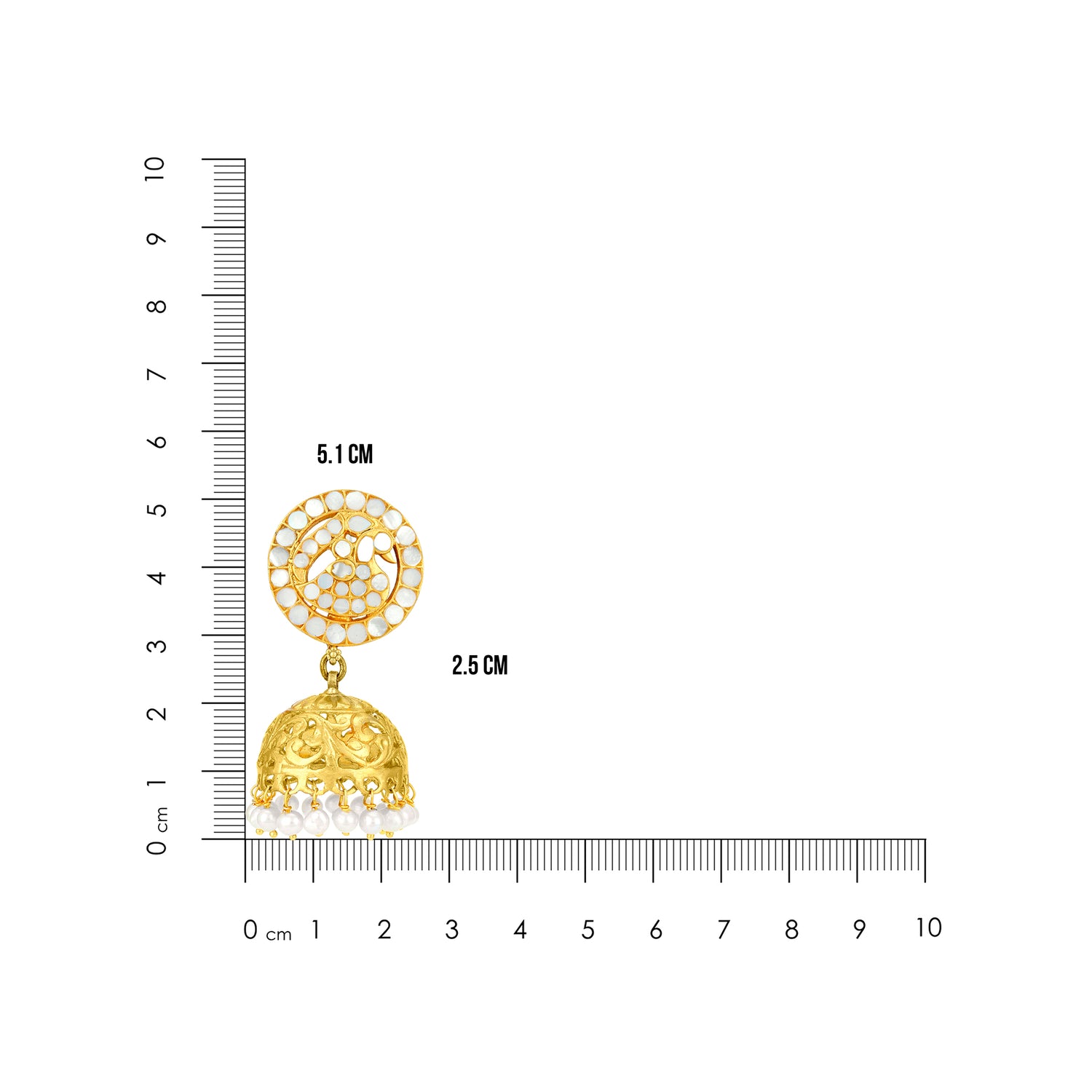 925 Sterling Silver Elegant Filigree Jhumka Earrings for Women