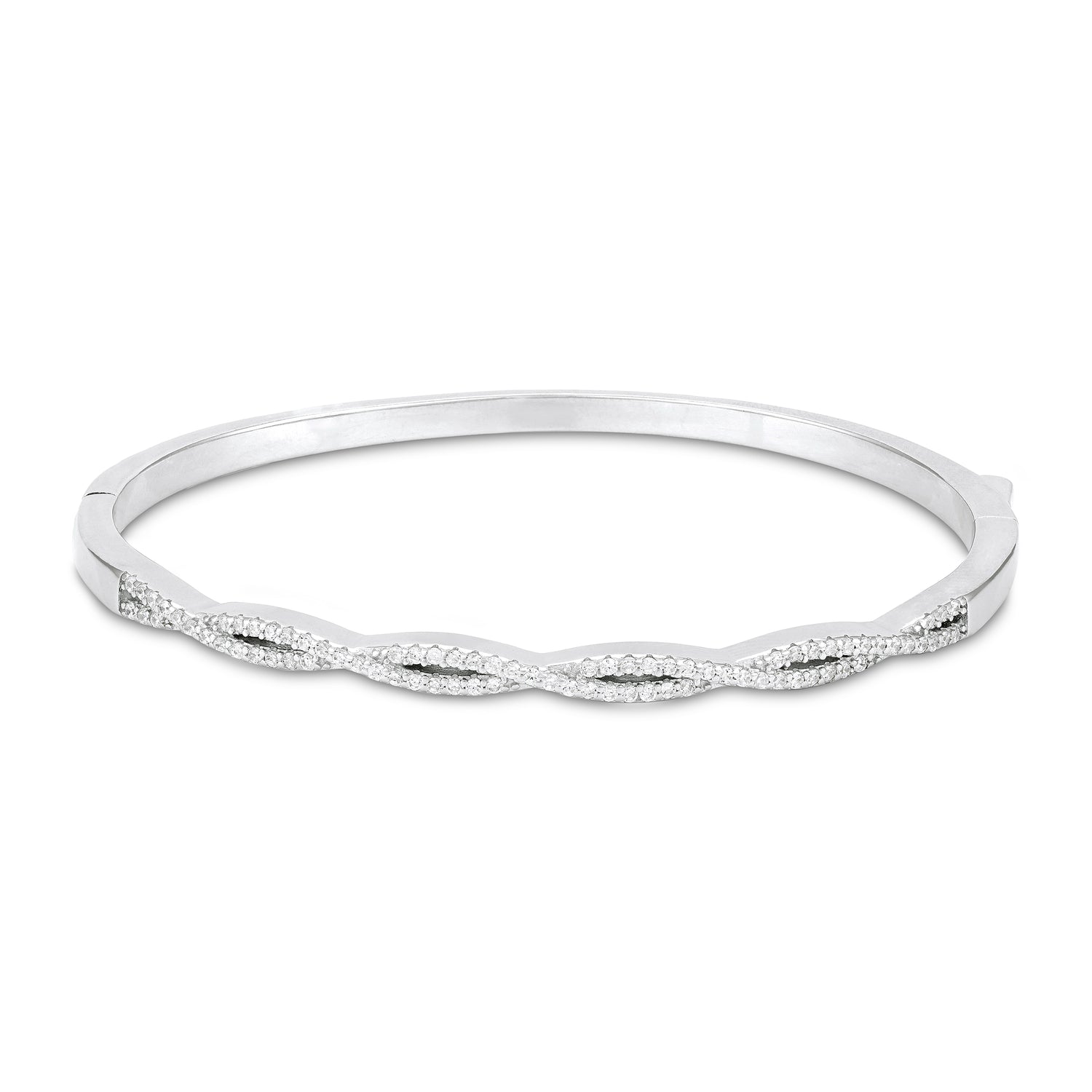 925 Sterling Silver Elegant Infinity-Inspired Marquise Kada for Women
