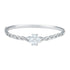 925 Sterling Silver Elegant Infinity Motif with Square-Cut Stone Kada for Women