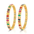 925 Sterling Silver Elegant Ovate Navratna Bangle for Women