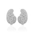 925 Sterling Silver Elegant Swirl Rhodium Plated Earrings For Women