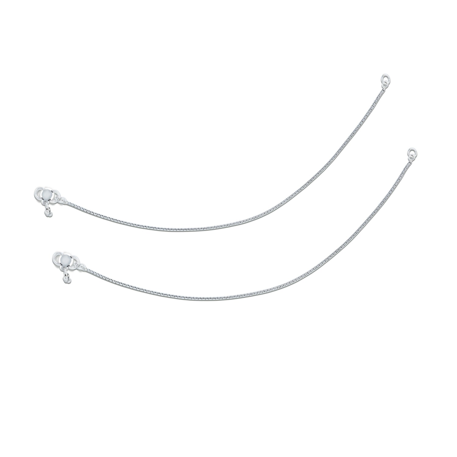 925 Sterling Silver Elegant Thin Chain Anklet for Women