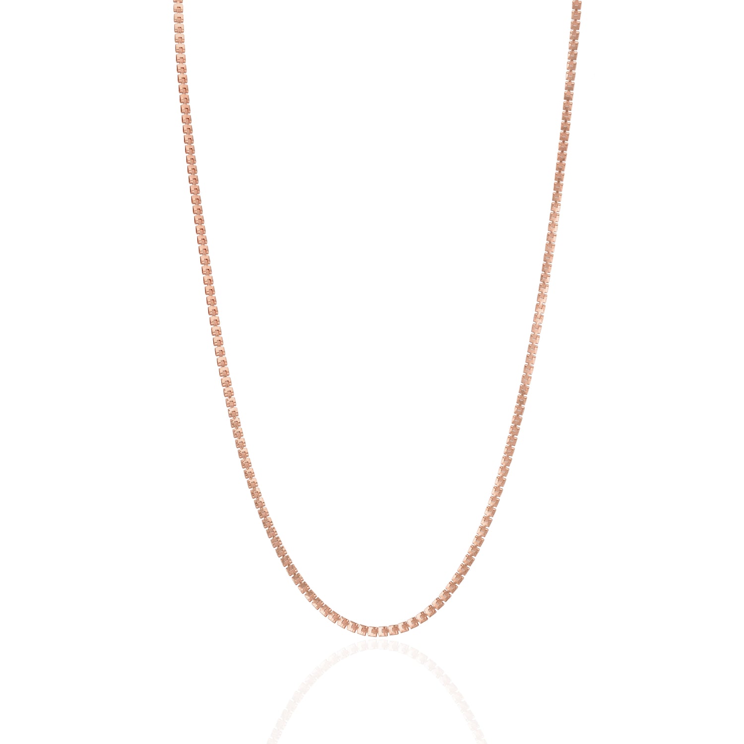 925 Sterling Silver EmberBox Gridlock Rose Gold Plated Chain for Men