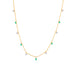 925 Sterling Silver Emerald Green Tear Drops Gold Plated Necklace For Kids