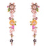 925 Sterling Silver Enamel Garden Bloom Drop Colorful Accents Earring for Women