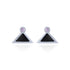 A pair of earring with enamel triangle and pink crystal