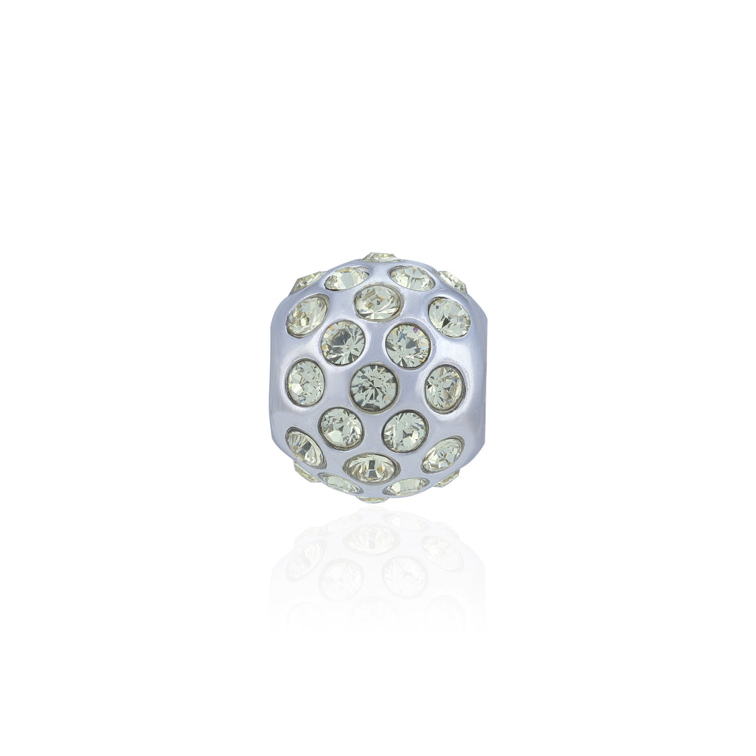 925 Sterling Silver Enchanted Bubble Pave Charm Pendant for Women