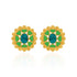 925 Sterling Silver Enchanted Green Sun Earrings for Women