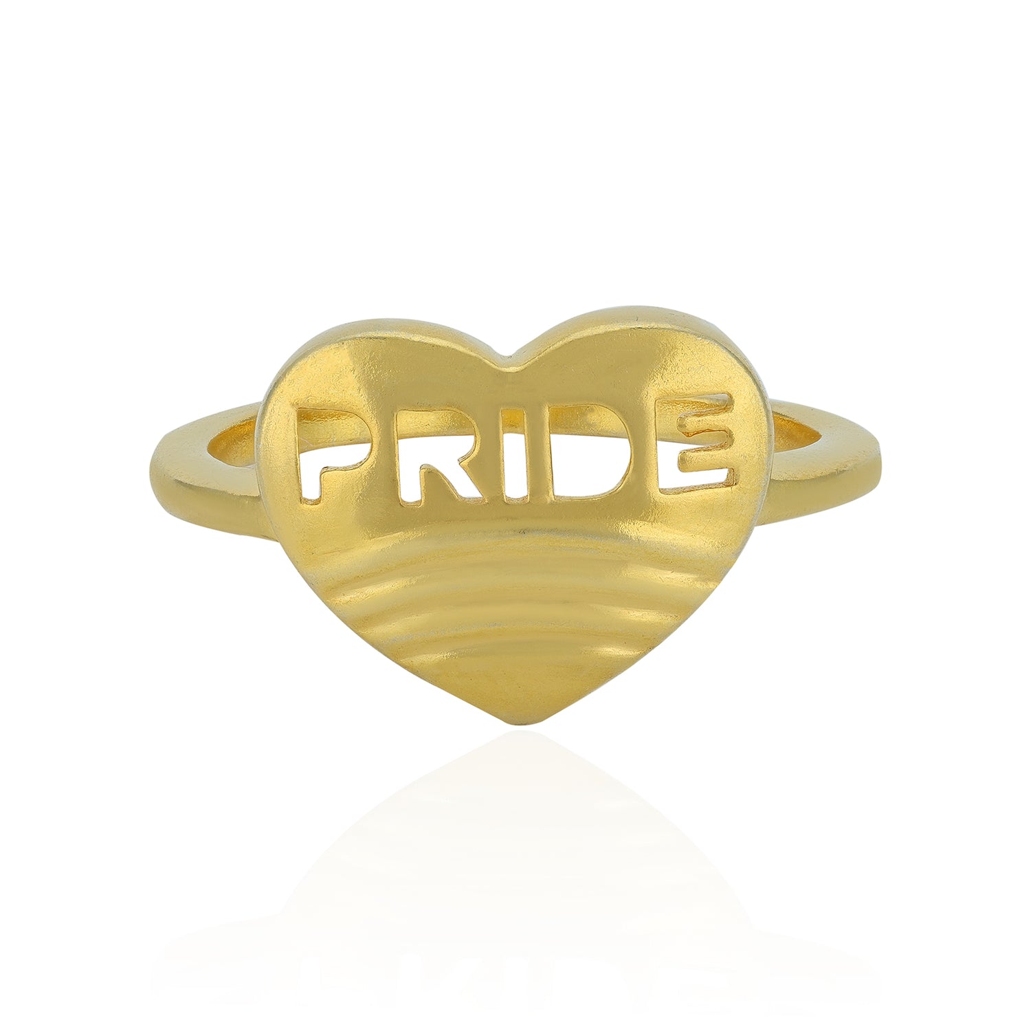 925 Sterling Silver Engraved Pride Heart Rings for Women