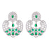 925 Sterling Silver Eternal Green Glow Earring