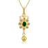 925 Sterling Silver Ethereal Flourishing Emerald Centre Pendant For Women