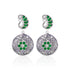925 Sterling Silver Ethnic Oxidized Green Earrings for Women