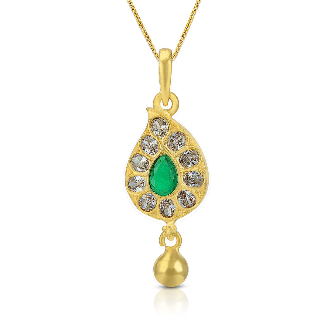 925 Sterling Silver Exquisite Manga Designed Gold Drop Pendant For Women