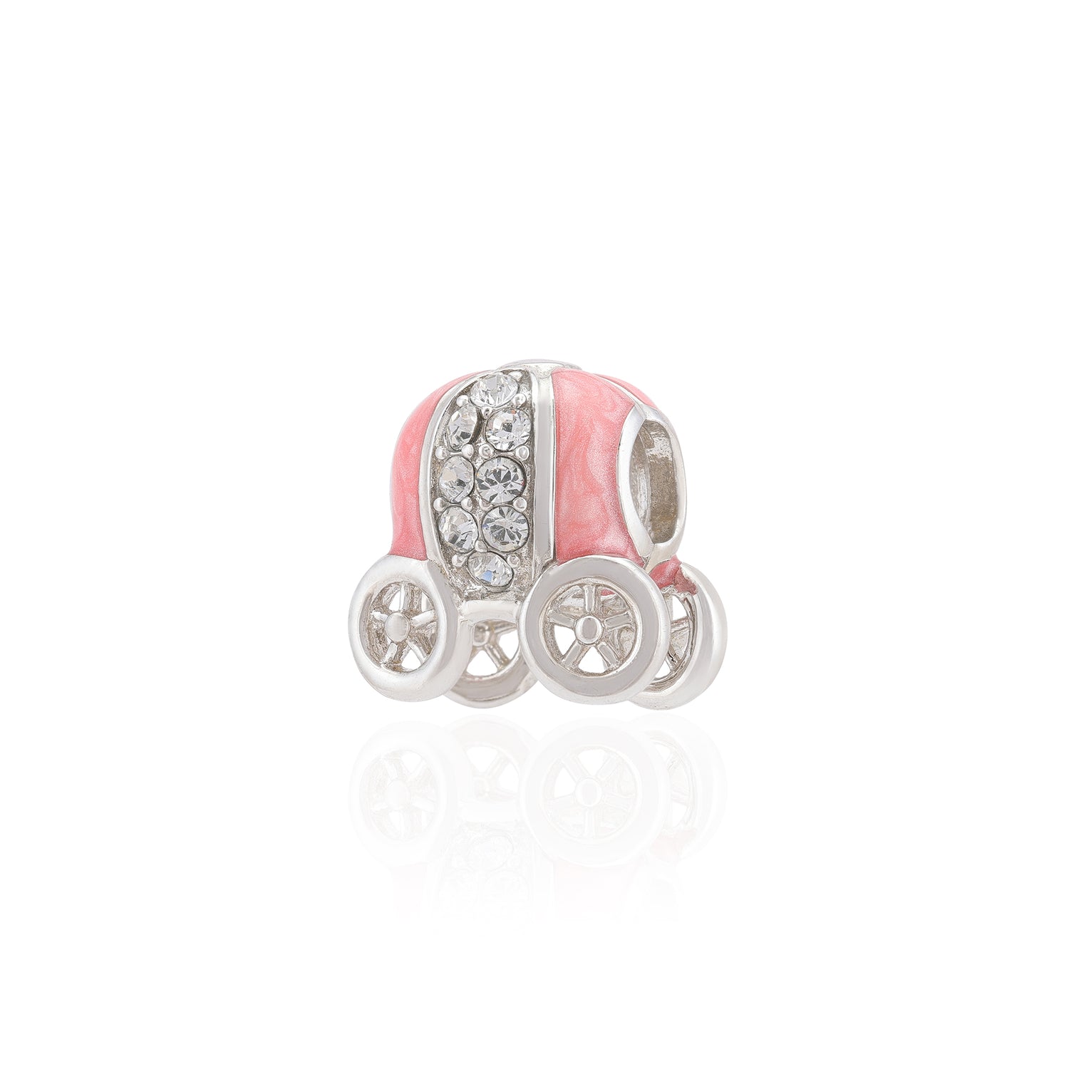 925 Sterling Silver Fairytale Journey Coach Charm  Pendant for Women