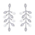 925 Sterling Silver Falling Petals Stone Pearl Rhodium Plated Earrings For Women