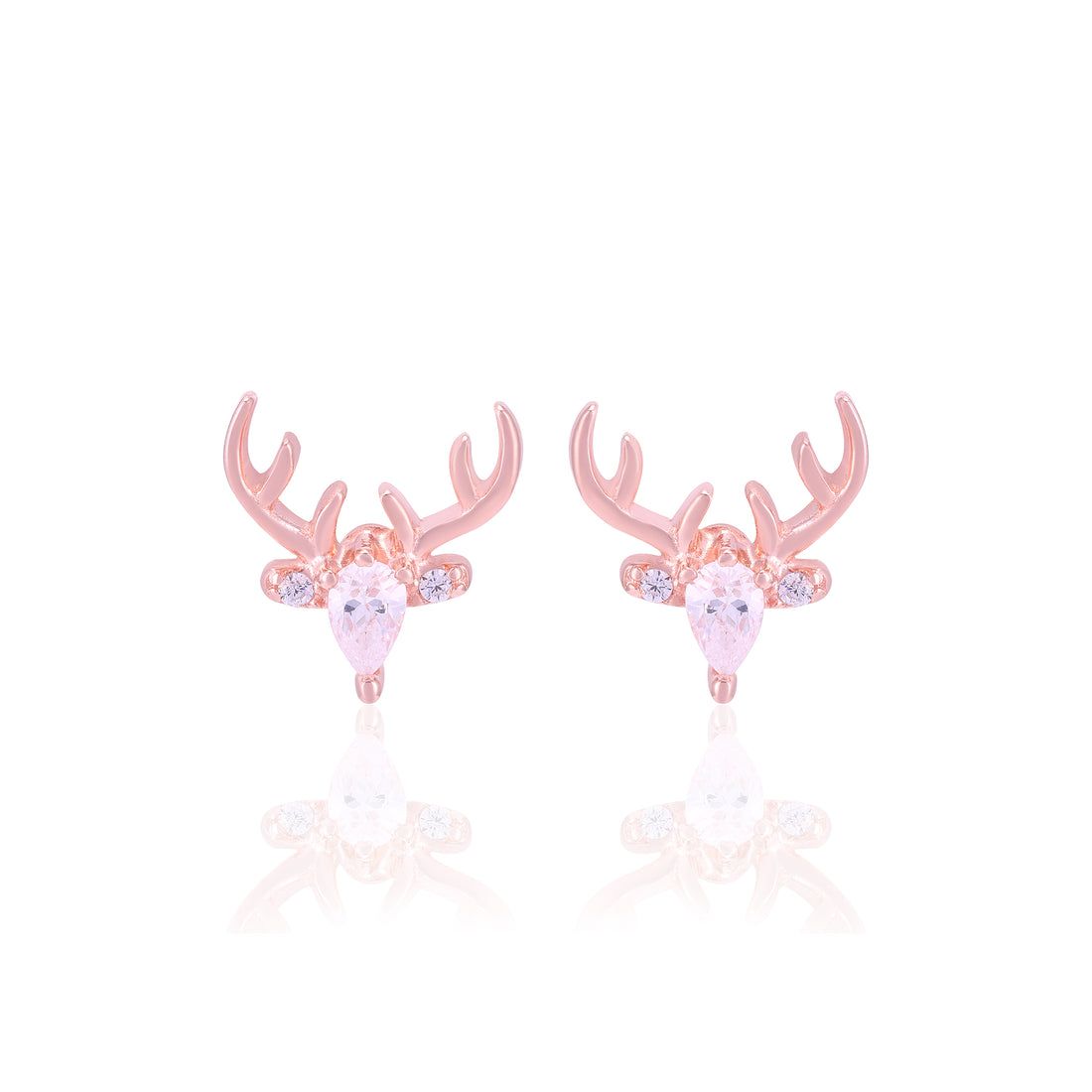 925 Sterling Silver Festive Antler Earrings For Women