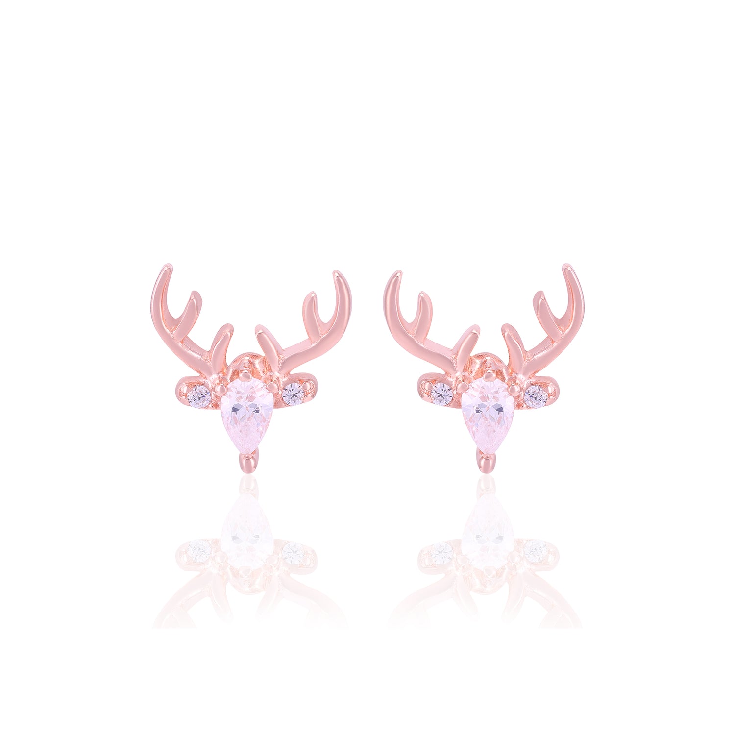 925 Sterling Silver Festive Antler Earrings For Women