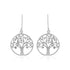 925 Sterling Silver Filigree Tree Hook Earrings For Women