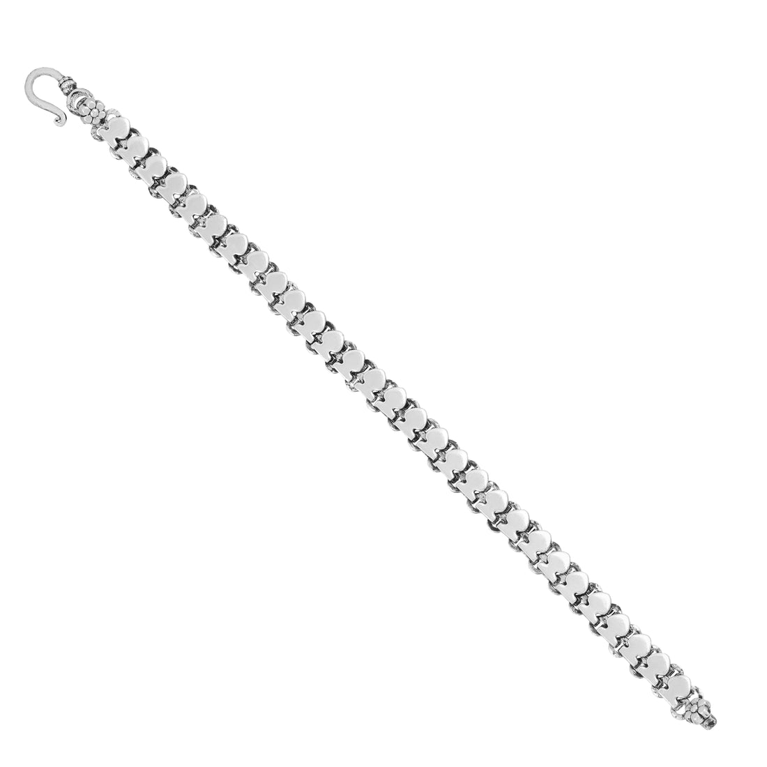 925 Sterling Silver Fishlet Motif Rhodium Plated Bracelet For Women