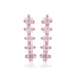 925 Sterling Silver Five Stone Drop Earrings For Women