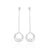 925 Sterling Silver Floating Pearl Illusion Hoop Drop Earrings for Women