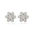 925 Sterling Silver Floral Charm Stud