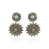 925 Sterling Silver Floral Cluster Dangle Earrings for Women