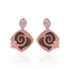 925 Sterling Silver Floral Heart Swirl Earrings For Women