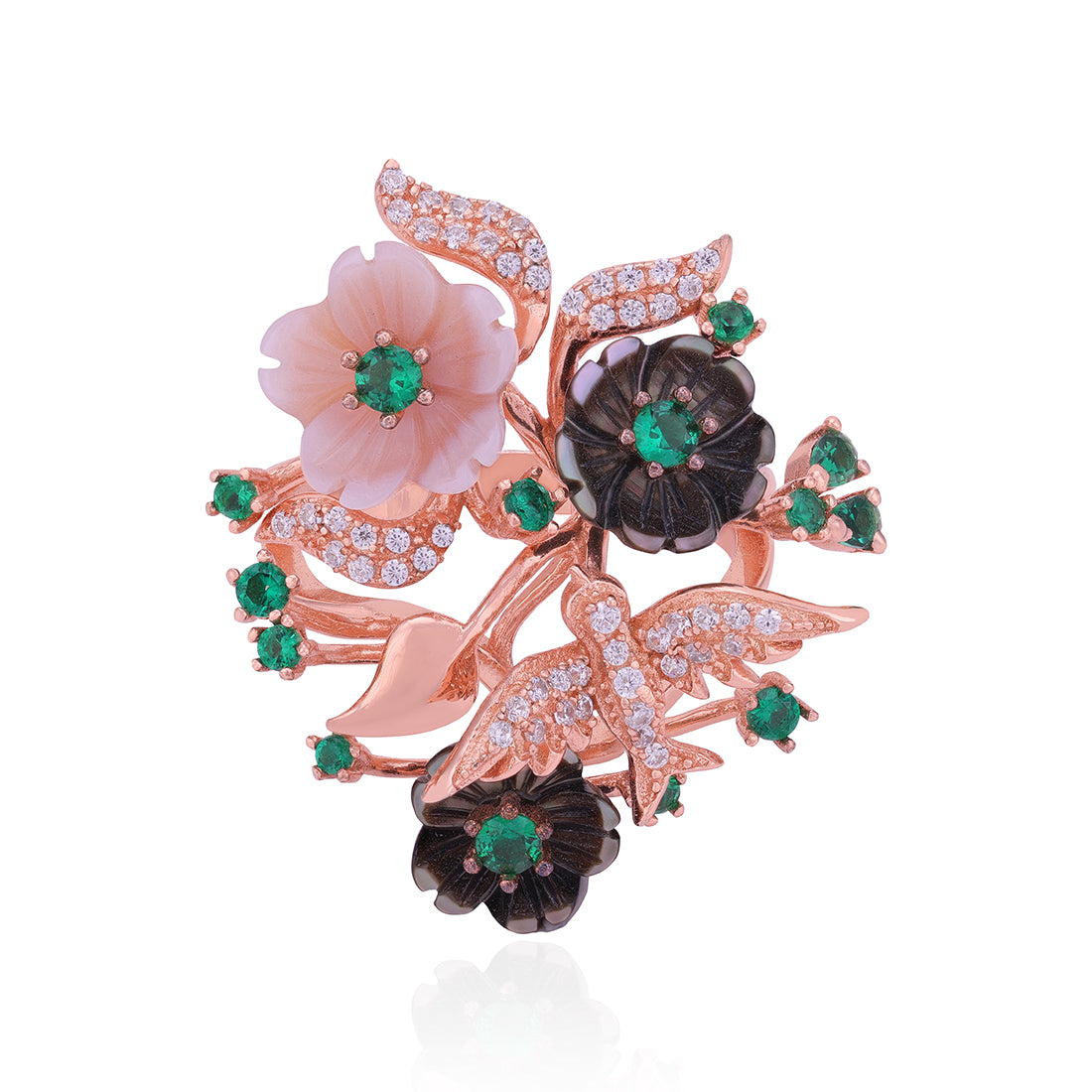 925 Sterling Silver Florentia Greenmist Ring For Women