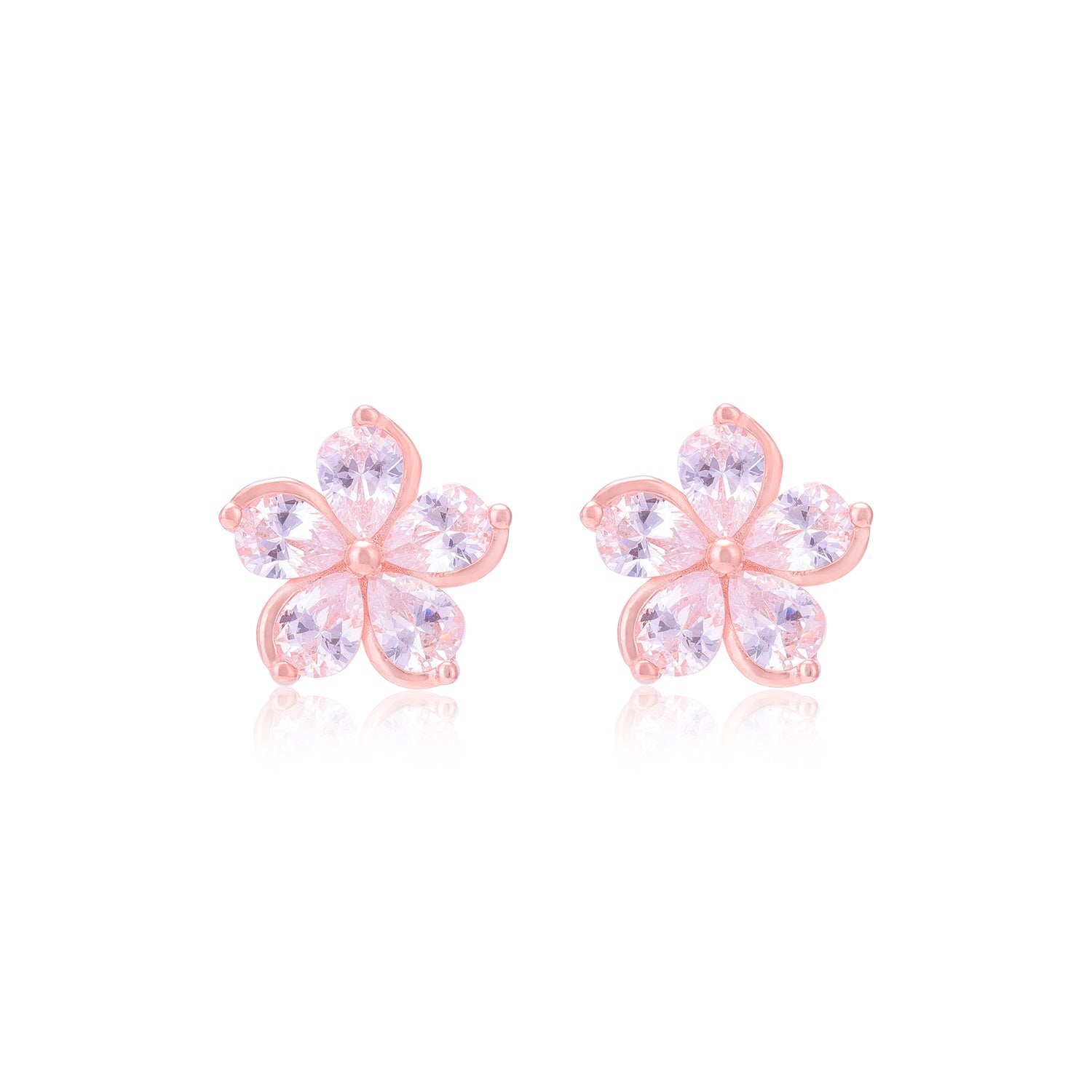 925 Sterling Silver Flower Pattern Earrings For Women