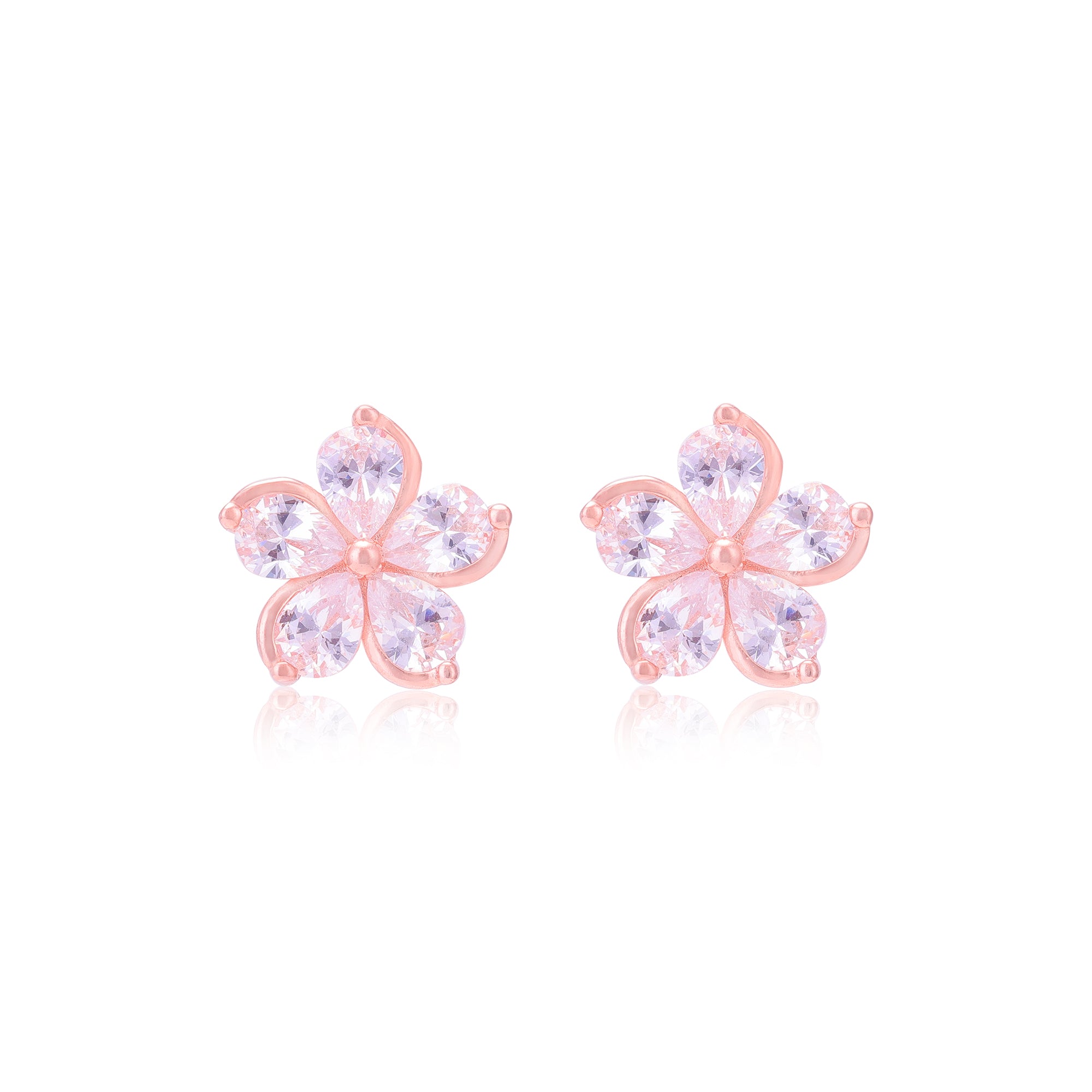 925 Sterling Silver Flower Pattern Earrings For Women