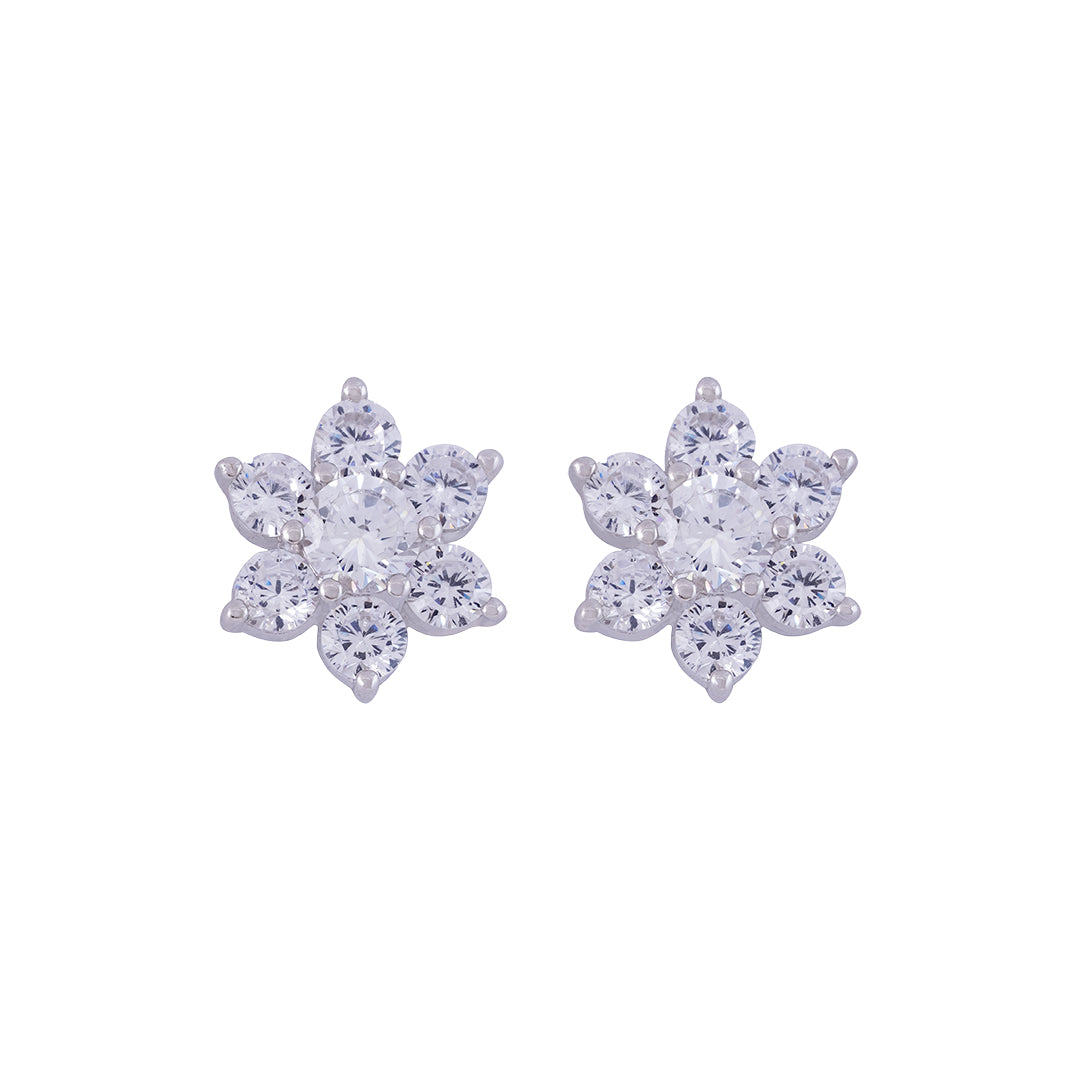 925 Sterling Silver Flower Stud