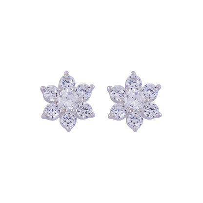 925 Sterling Silver Flower Stud