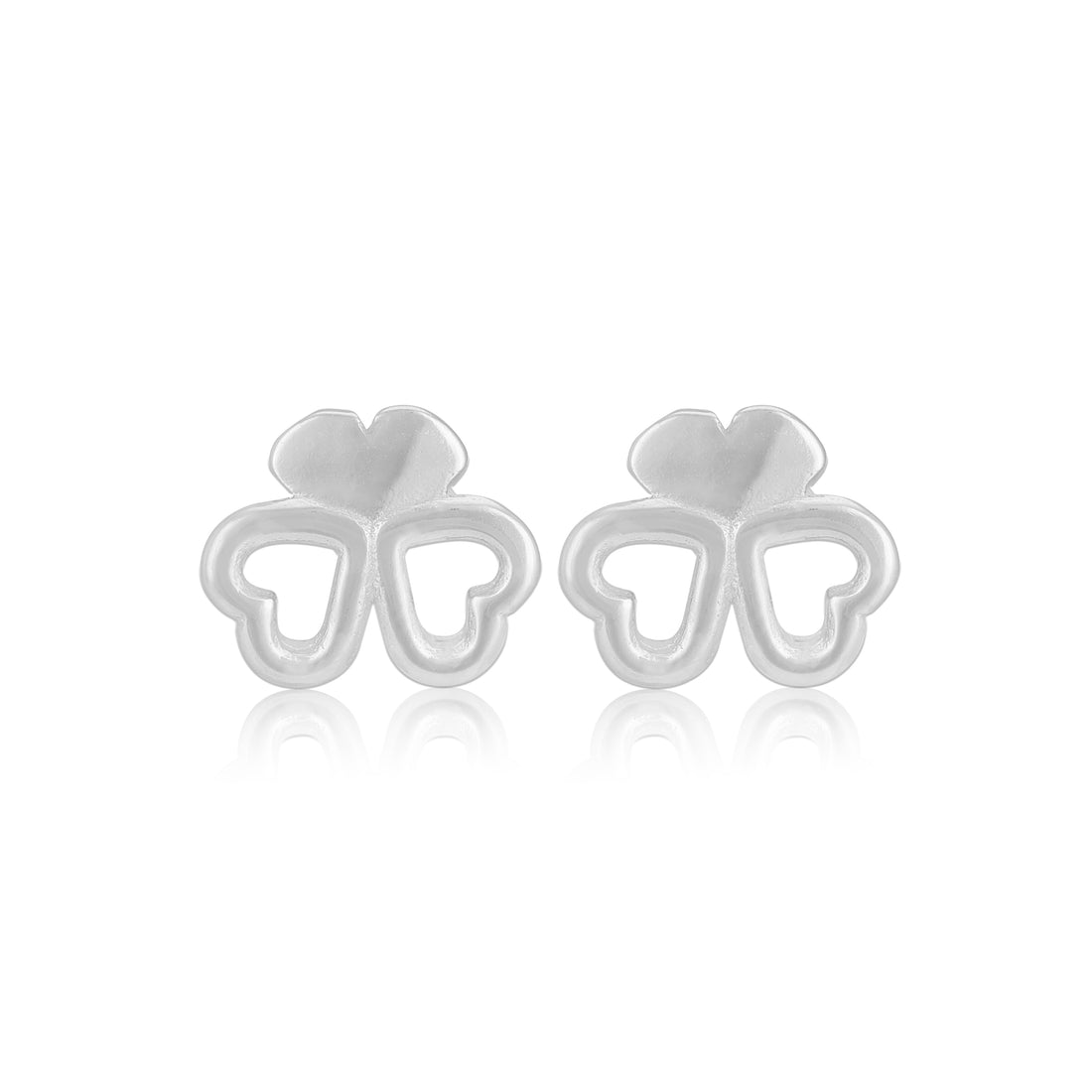 925 Sterling Silver Flutter Love Rhodium Plated Stud for Women