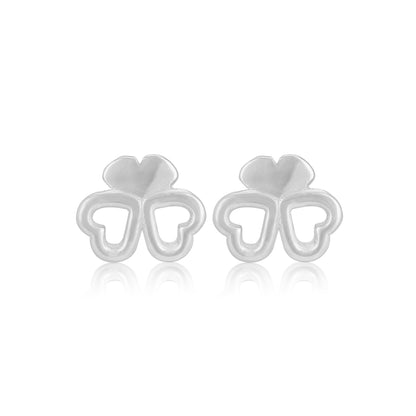 925 Sterling Silver Flutter Love Rhodium Plated Stud for Women