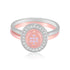 925 Sterling Silver Fusion Ovals Interlocking Rose Gold Rhodium Plated Twin-Wear Ring for Women