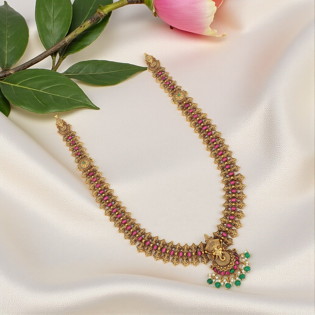 925 Sterling Silver Ganesh Statement Necklace for Women