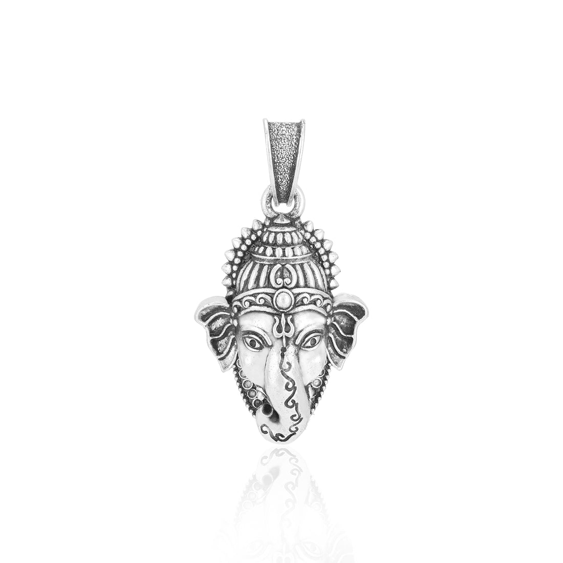 925 Sterling Silver Ganesha Face Oxidised Pendants for Men &amp; Women
