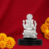 925 Sterling Silver Ganesha Idol With Rosewood Stand For Poo
