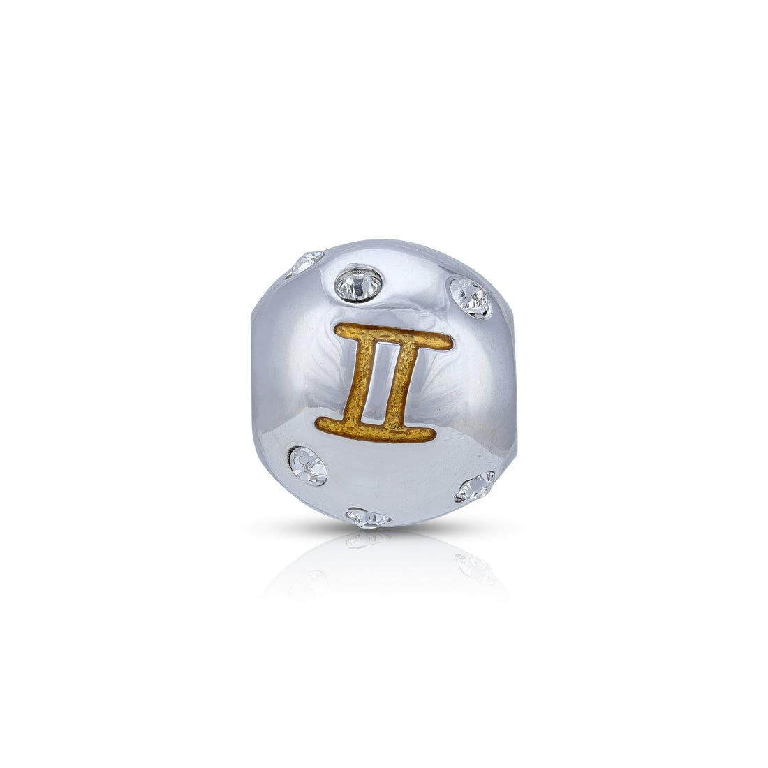 925 Sterling Silver Gemini Radiance Orb Charm Pendant for Women