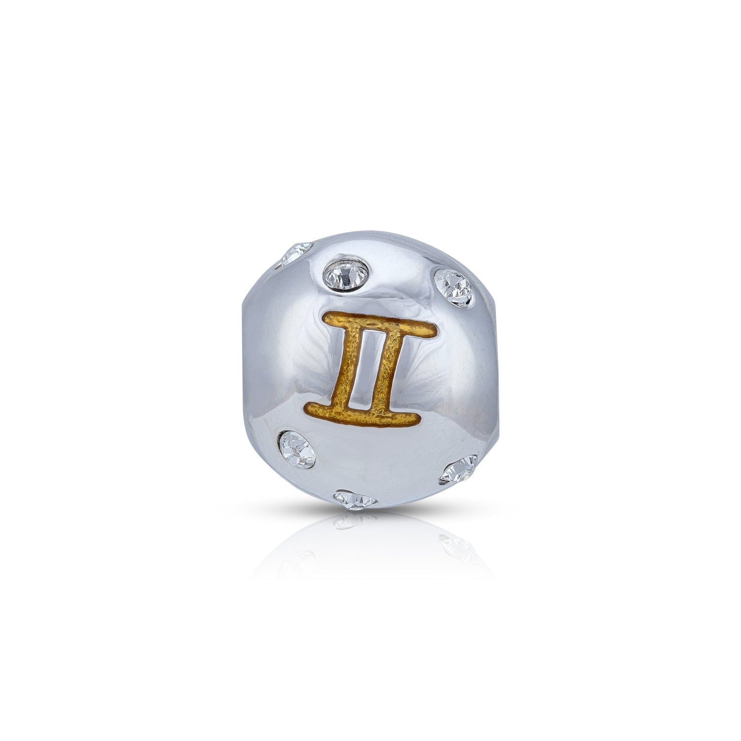 925 Sterling Silver Gemini Radiance Orb Charm Pendant for Women