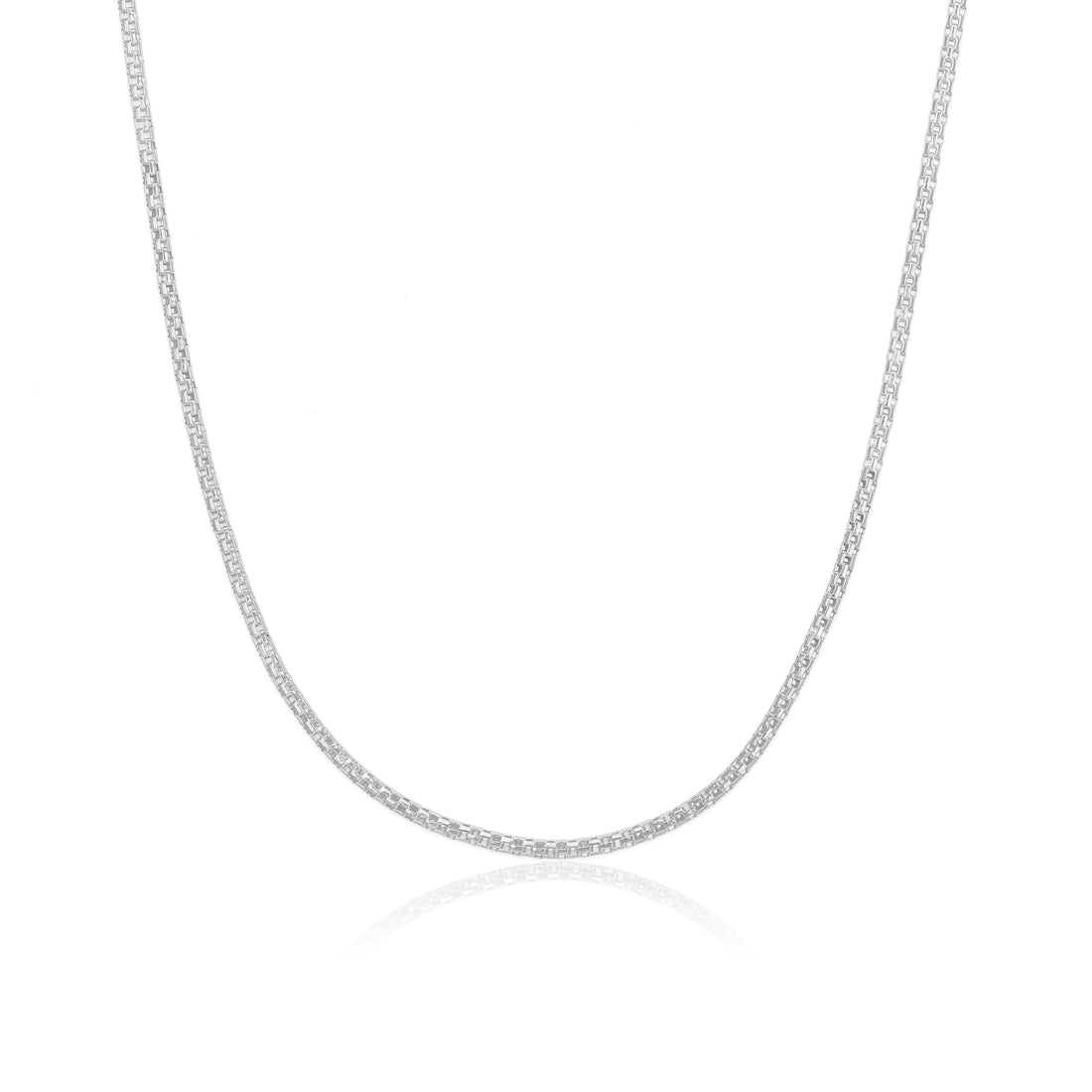 925 Sterling Silver Geo-Boxed Link Chain for Men