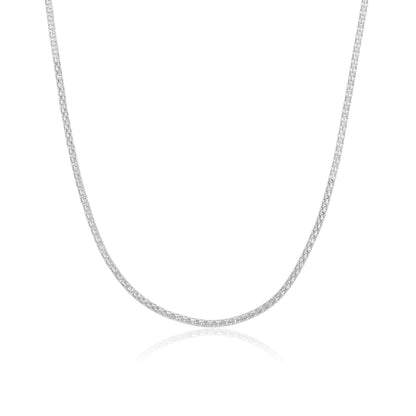 925 Sterling Silver Geo-Boxed Link Chain for Men