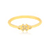925 Sterling Silver Geometric Petal Gold Plated Ring for Women